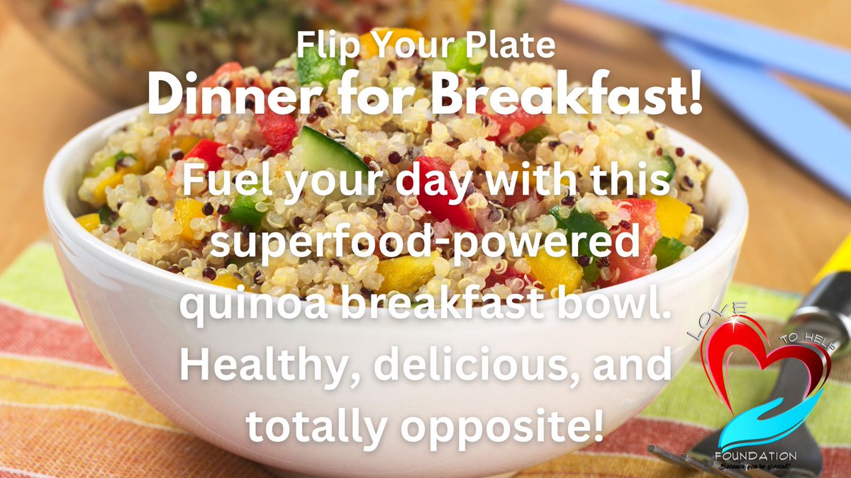 LoveToHelpFdn's tweet photo. 🌟 #NationalOppositeDay Meets #SuperFoods! 🌟

Try a #DinnerForBreakfast Quinoa Bowl with greens, protein, sweet potatoes, and healthy fats! #Quinoa, our #superfood of the month, powers your day.

📌 Visit our pantry for ingredients!

#LTHF #FoodPantry #NMB #FL #HealthyEating https://t.co/Cjckyn9sEl