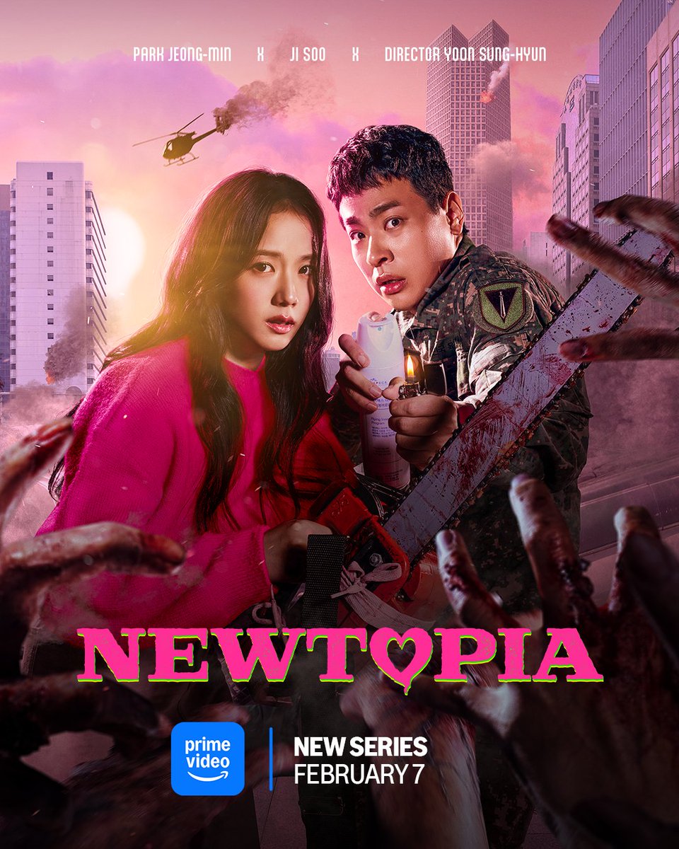 PrimeVideo's tweet photo. Love, second chances, and zombies. Newtopia premieres February 7. https://t.co/6QIvizwq2X