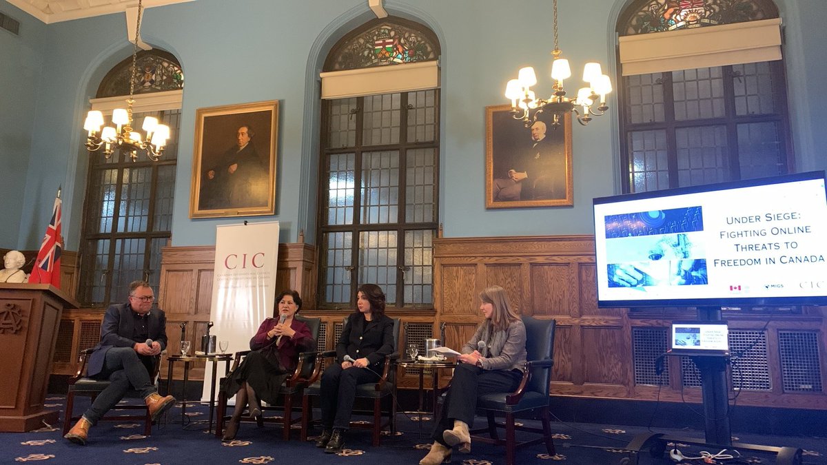 维吾尔运动执行董事@RushanAbbas女士呼吁加拿大实施专门应对跨国镇压的立法，并引用了美国参议员@SenJeffMerkley和众议员 Smith分别在参议院和众议院提出的《跨国镇压政策法案》。