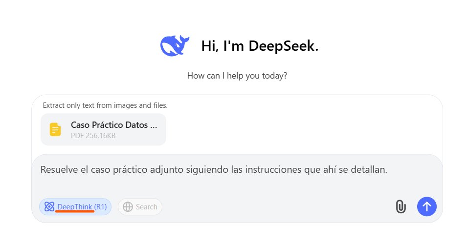 AbogadoDigital's tweet photo. Está de moda la función "DeepThink" en DeepSeek, "ThinkDeeper" en Copilot y "razonamiento avanzado" en ChatGPT o1. Hice la prueba con DeepSeek, le subí un caso práctico que les doy a mis alumnos de Maestría, y el resultado fue sorprendente. En segundos resolvió el caso, y si bien no fue perfecto ni profundizó en todo lo que tenía que hacer, en general su desempeño fue sobresaliente. Lo mejor, esta IA China (DeepSeek V3) es completamente gratis, de código abierto, y según ellos, está al nivel de ChatGPT 4o e incluso mejor en varios marcadores.