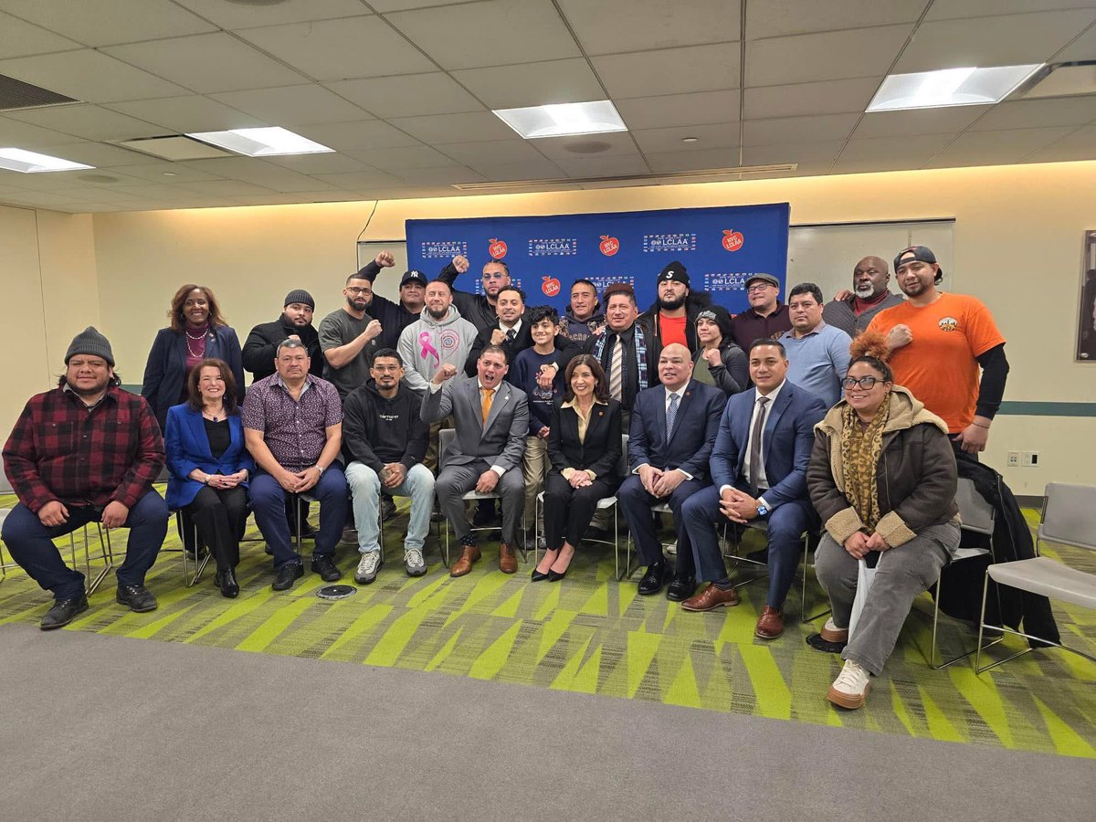 LaborersFight's tweet photo. Recently @local79nyc organizer Jason Delgado was sworn-in to the executive board of the NYC Labor Council for Latin American Advancement by Governor Kathy Hochul! #79Strong #LaborersRising @NYCLCLAA @LCLAA @GovKathyHochul https://t.co/RxSJHVbHJo