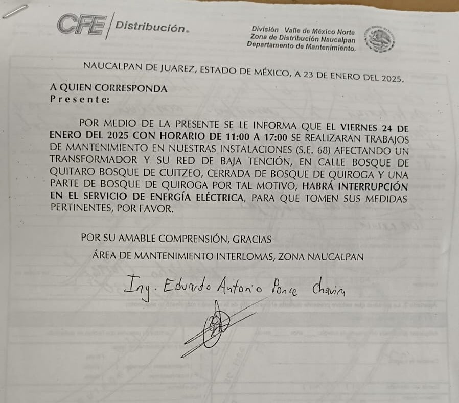 Continúan los trabajos de Mantenimiento de <a href="/CFE_Contigo/">CFE_Contigo</a> <a href="/Braverman_OUT27/">David Braverman 🇲🇽🇮🇱⚾</a> <a href="/manuelgarduno92/">Manuel Garduño</a> <a href="/HuixquiGob/">Gob Huixquilucan</a> <a href="/HerraduraVecino/">vecinosherradura</a> <a href="/HtagHugo/">htag Hugo</a>