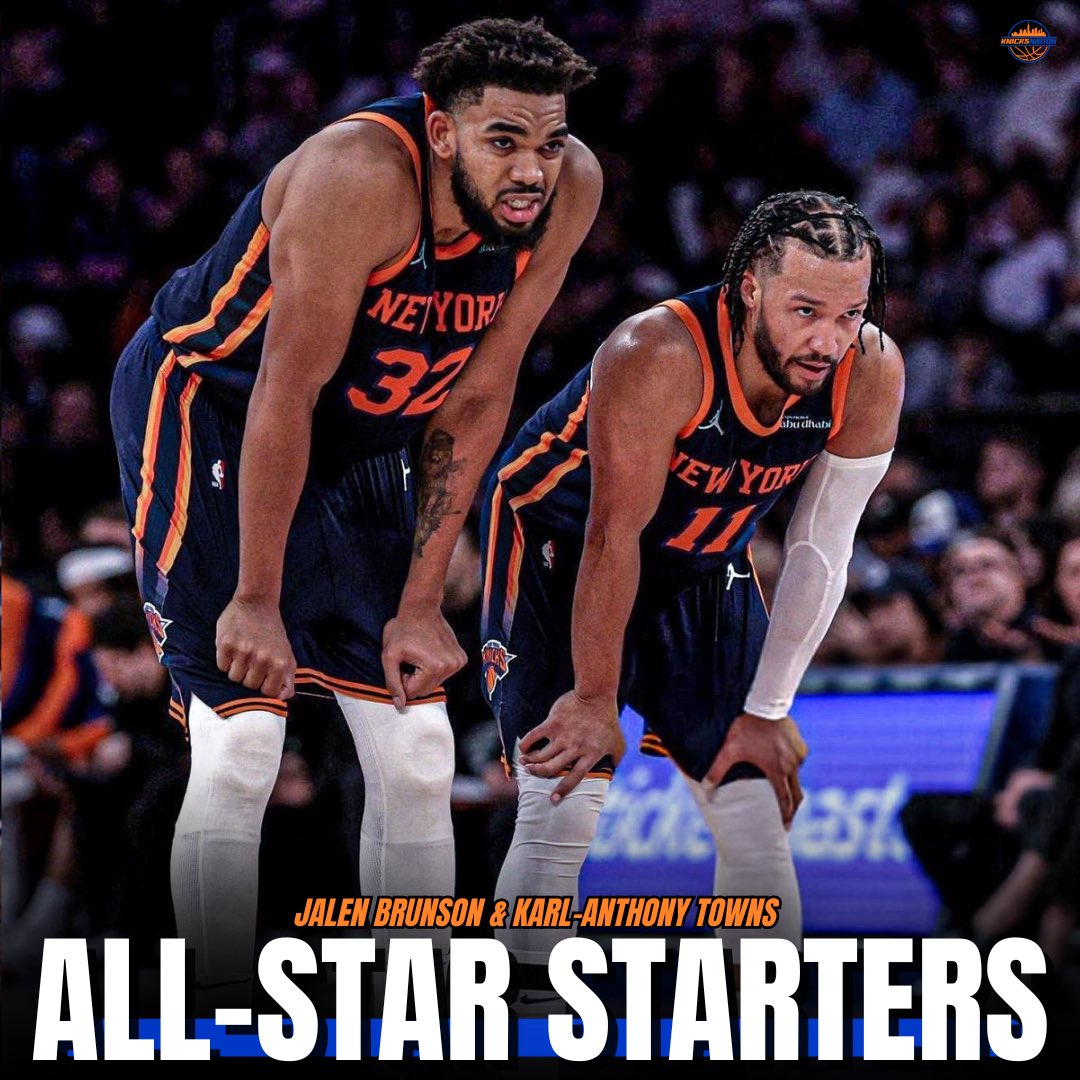 Jalen Brunson and Karl-Anthony Towns have been named All-Star starters! 

Congrats to the guys!!
