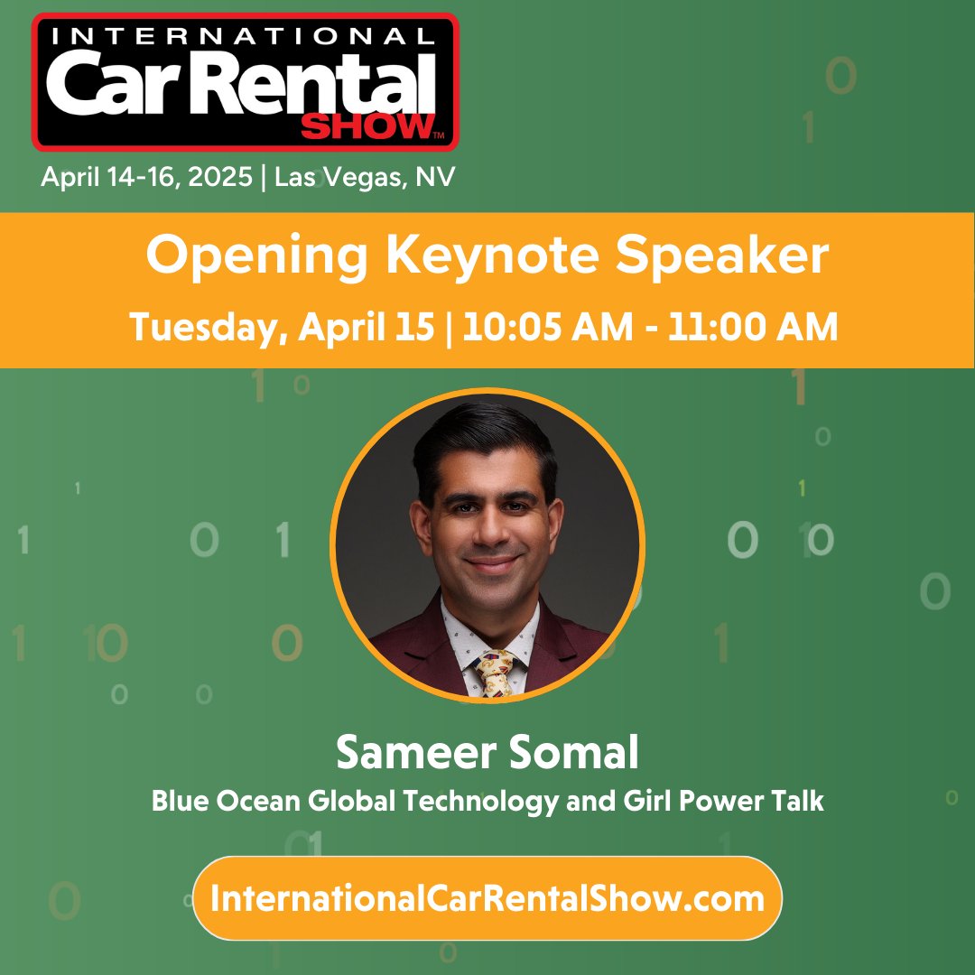 👀Announcing Sameer Somal, an authority in digital strategy &amp; reputation management, will kick off #ICRS2025, with Opening Keynote: Building an Authentic Digital Reputation: A Roadmap for Rental Car Franchises to Thrive Online. Register @ loom.ly/fC_Merw and save $200!
