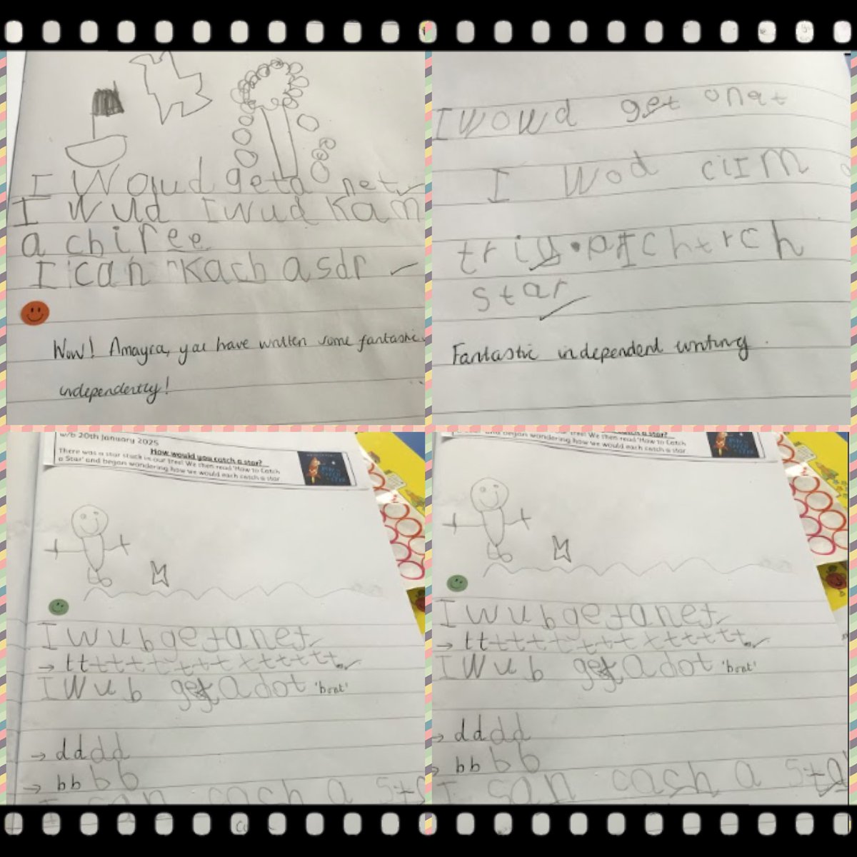 BentleyWestWS2's tweet image. We are so proud of the writing reception have produced based on the text, ‘ how to catch a star.’ #BWreception 📝