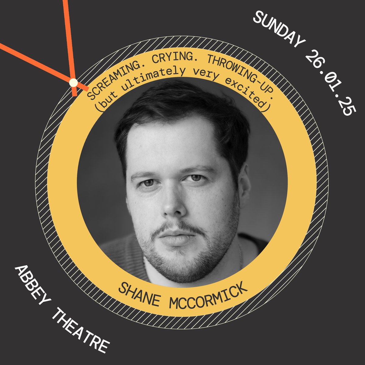 Shane McCormick is joining us for the first time this year!

"I'm most looking forward to meeting new faces and the chaos - I mean this in the most complimentary sense possible, there's a lot to be said for a wee bit of chaos, or indeed, a lot!"

Tickets: abbeytheatre.ie/whats-on/2025-…