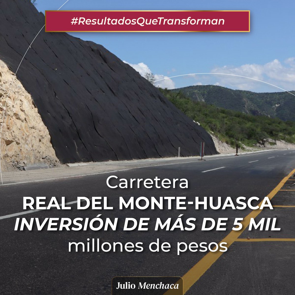 ¡Este año concluirán los trabajos de la Carretera Real del Monte-Huasca!

Este proyecto estratégico será posible gracias al trabajo coordinado con el Gobierno Federal, liderado por la Presidenta <a href="/Claudiashein/">Claudia Sheinbaum Pardo</a>, permitiendo mejorar la conectividad y el fortalecimiento al turismo en