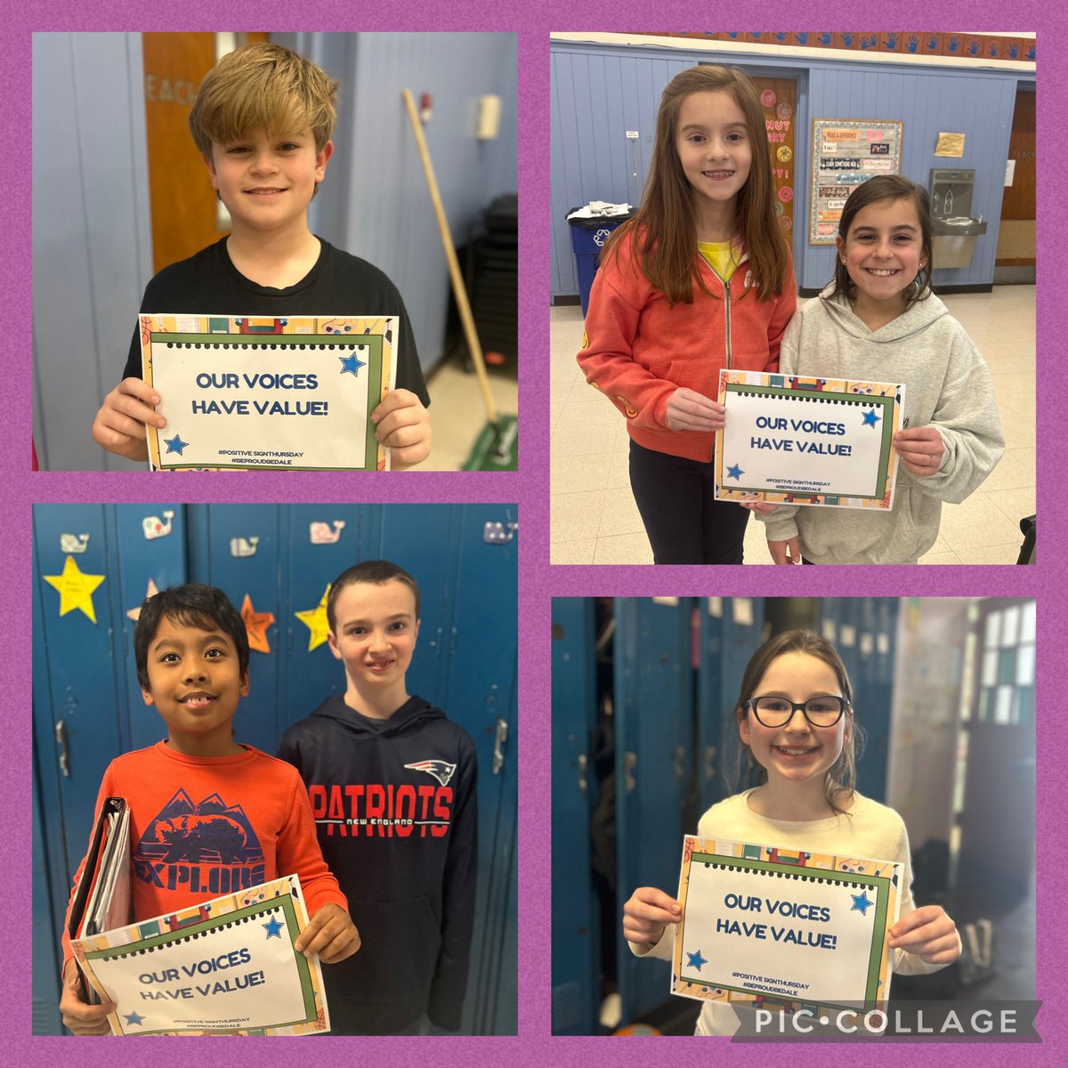 s_grenham's tweet photo. Your thoughts, ideas, & perspectives matter. #beproudbedale #positivesignthursday #medfieldps #ourvoicesmatter https://t.co/jAqy6zp7ef