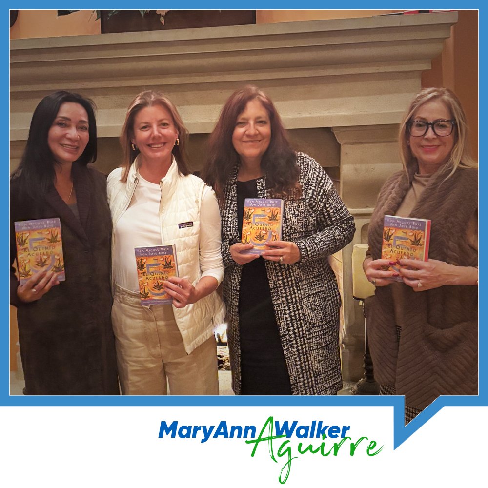 walkermaryann1's tweet photo. Nuestro club de lectura en español se reunió la semana pasada para platicar de nuestro libro más reciente; “El Quinto Acuerdo”, de Don Miguel Ruiz.   

1/2 https://t.co/my7pd6L62l