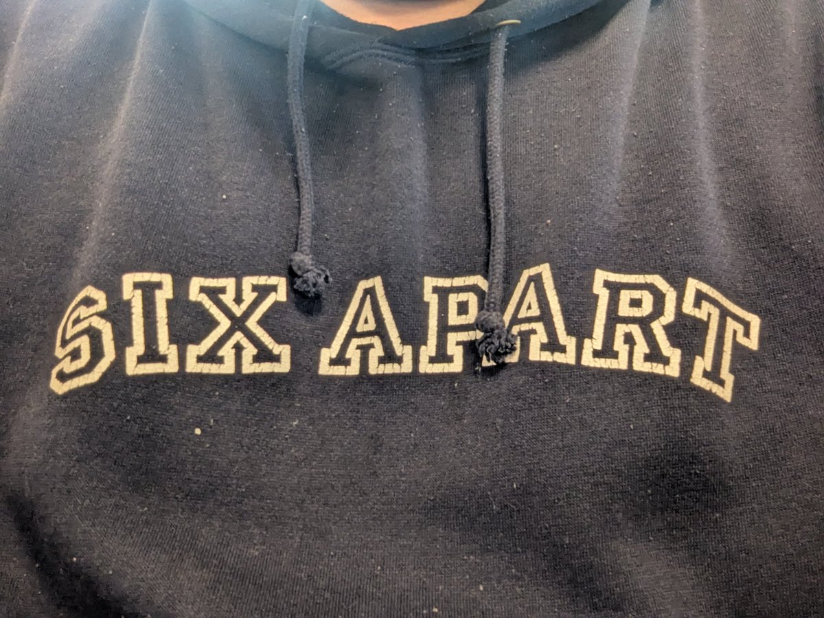 I think I may be one of the last, if not the last, person on this earth wearing this hoodie