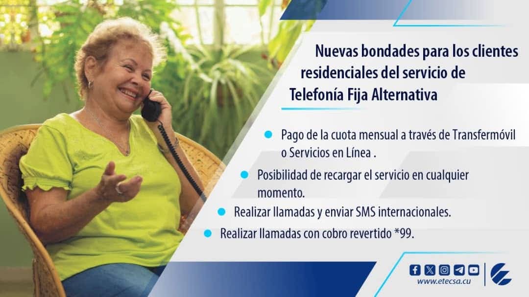 Los cambios realizados en el servicio 📞🛜TFA durante el 2️⃣0️⃣2️⃣4️⃣ conllevan a que nuestros clientes hayan sido convocados a renovar sus contratos.
<a href="/ETECSA_Cuba/">ETECSA</a> ejecuta desde hace 6 meses esta renovación y no tiene implicito dejar sin servicio a ningún cliente.
#EtecsaConCuba