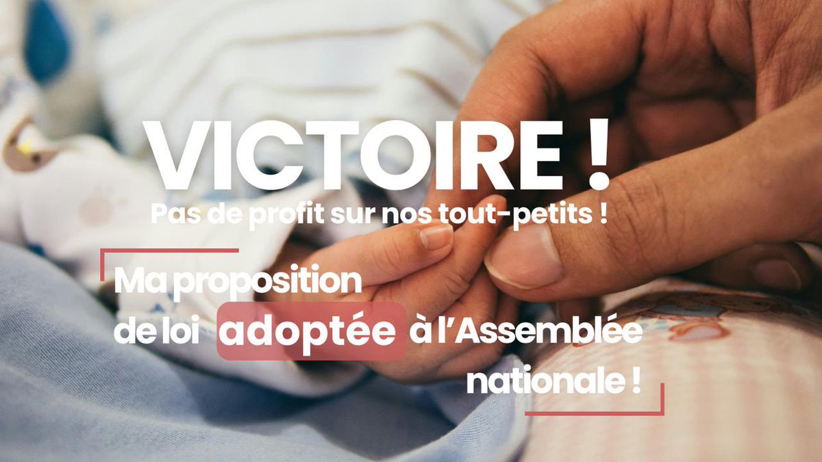 Celine_Hervieu's tweet photo. VICTOIRE ! 

Ma proposition de loi sur les crèches adoptée à l’Assemblée nationale  ! https://t.co/Sq81GINjai