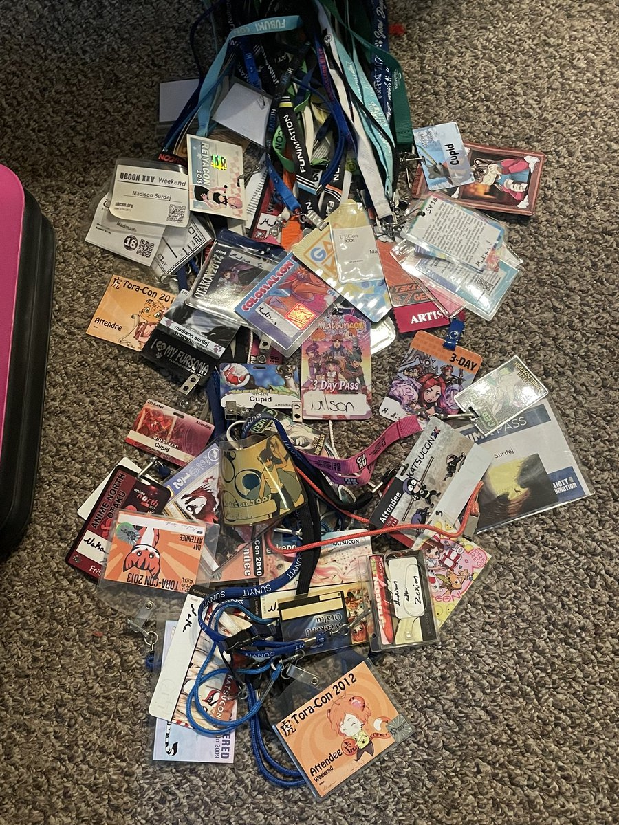 I am going to be rich in lanyards once I get all these badges untangled
