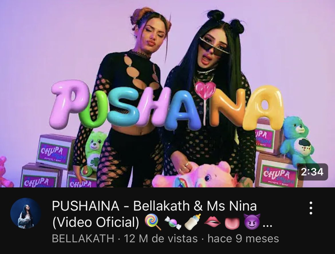 Bellakath Charts (@bellakathcharts) on Twitter photo “PUCHAINA” de <a href="/labellakath/">Bellakath 👸🏻</a> & <a href="/msnina/">DESPELÚCATE 🩷</a> ha llegado a los 19 MILLONES de vistas en Youtube. “PUCHAINA” de <a href="/labellakath/">Bellakath 👸🏻</a> & <a href="/msnina/">DESPELÚCATE 🩷</a> ha llegado a los 19 MILLONES de vistas en Youtube.