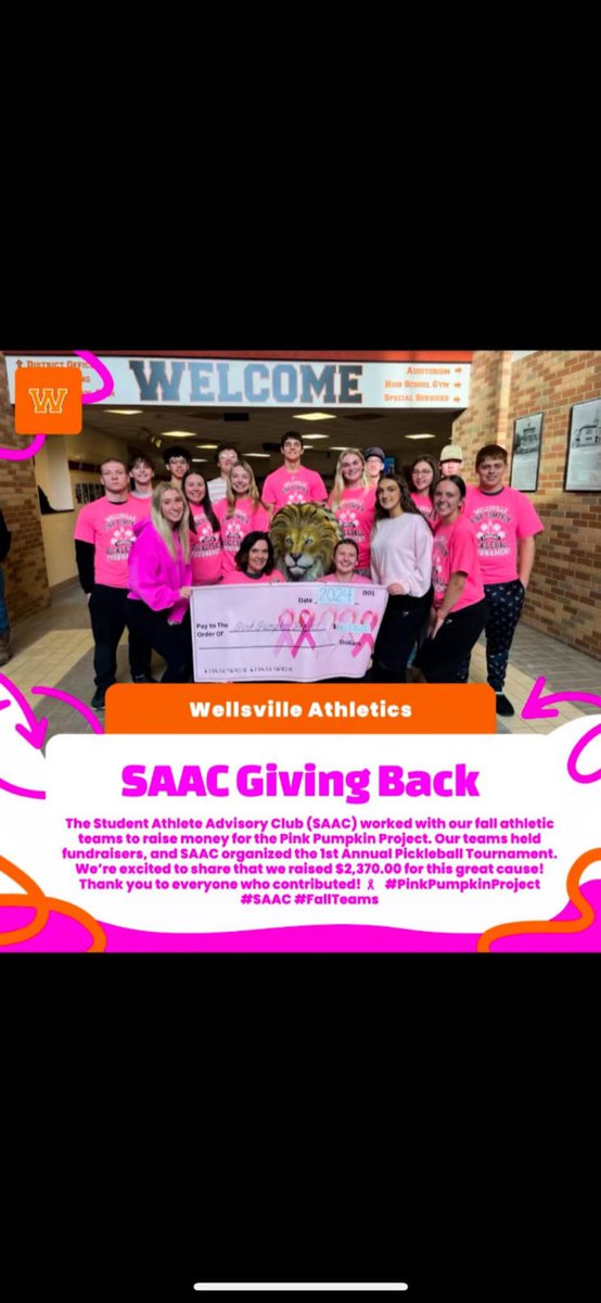 PinkPumpkin48's tweet photo. THANK YOU Wellsville Athletics for your generous donation of $2,370!! 

We are so blessed by your continued support of our project! https://t.co/GvscZRL9so