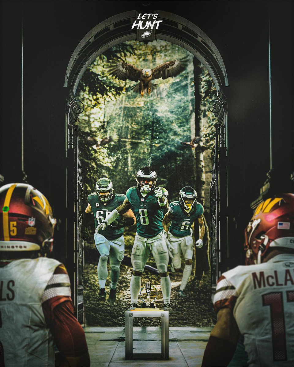 Eagles's tweet photo. On the Hunt in our territory 🦅

@acmemarkets | #FlyEaglesFly https://t.co/NpQnnYZO7C
