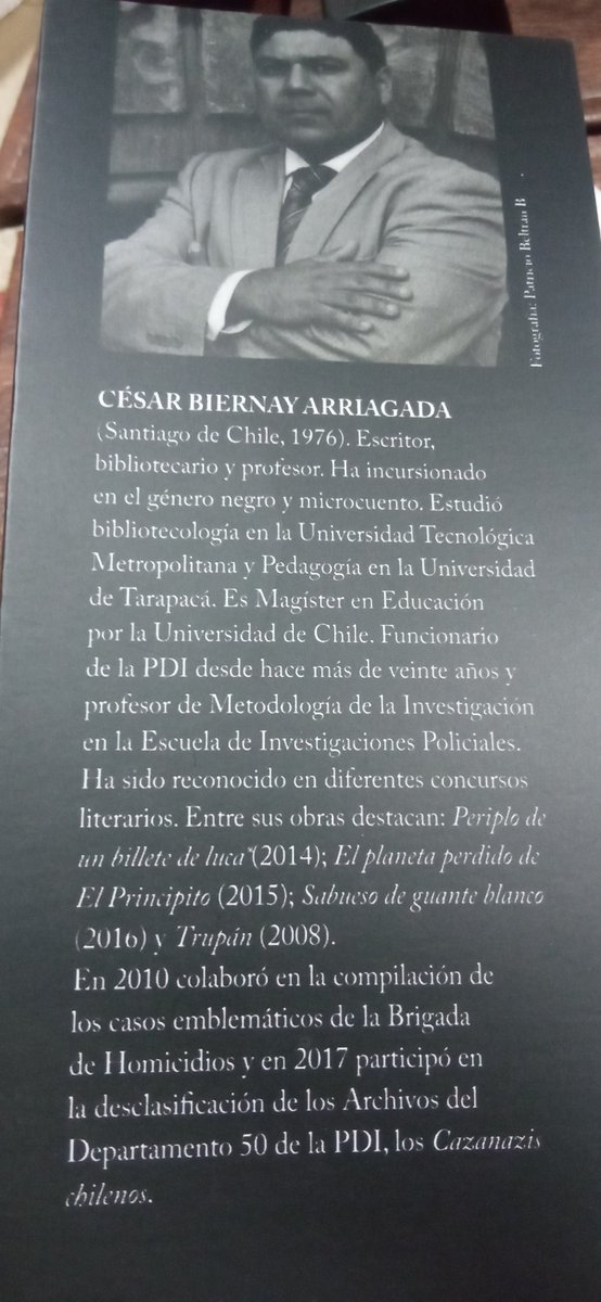 joselitro1000cc's tweet photo. Iniciaré el 1er ejemplar #macabros del gran @CesarBiernay editorial @Catalonialibros 
Desde #colina 
Veremos qué tal las historias de asesinos despiadados que intentaron el crimen perfecto, que estremecieron a la sociedad Chile.
#Santiago #chile 
En enero leo a cesar!!! https://t.co/PIbN1XZWDZ