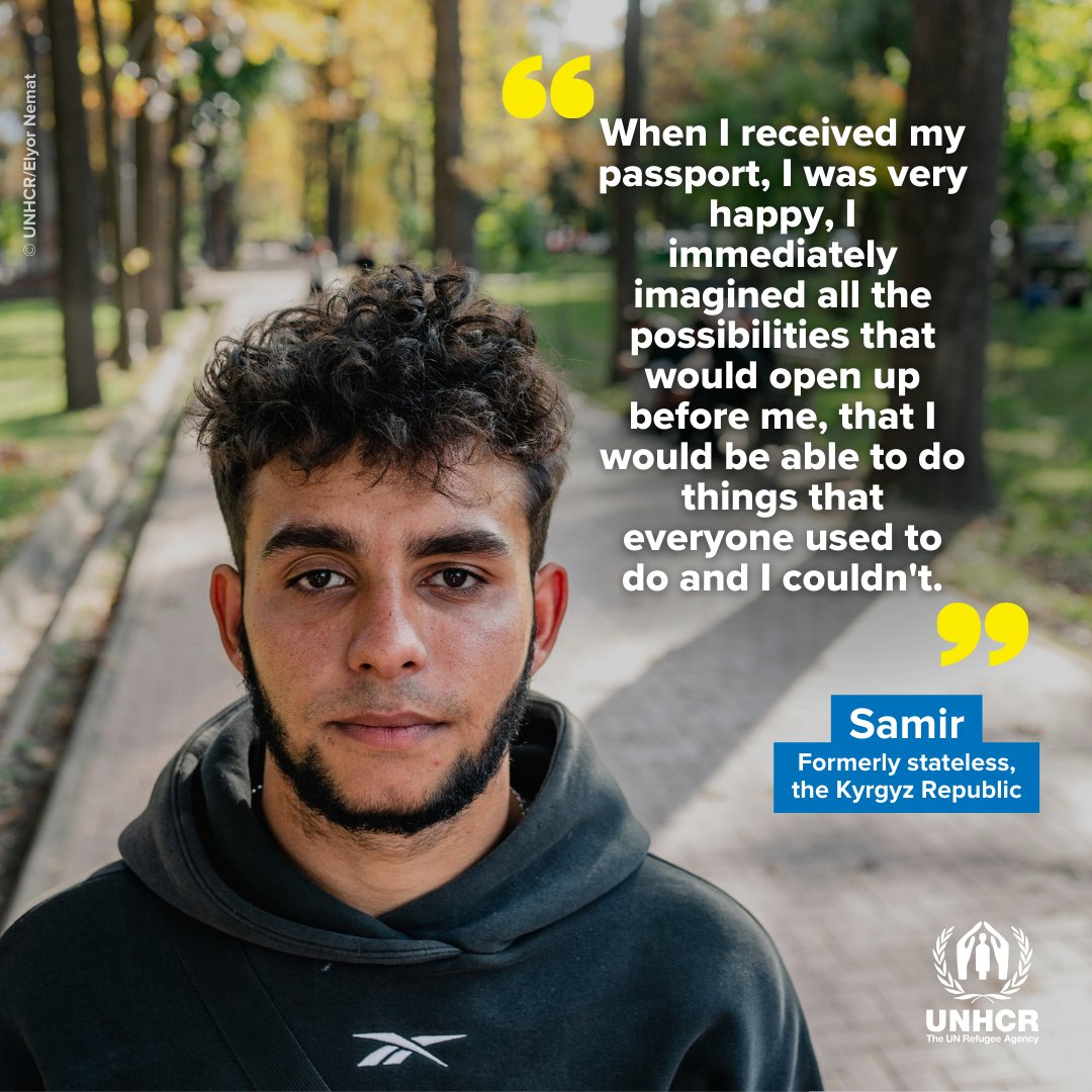 UN in Kyrgyzstan 🇺🇳🇰🇬 (@un_kyrgyzstan) on Twitter photo 🇺🇳🇰🇬 Join us in uncovering the compelling story of an "invisible" citizen of Kyrgyzstan. Meet Samir, who, upon losing his parents, discovered he was stateless.
Read Samir story & learn how <a href="/UNHCR_Cent_Asia/">UNHCR Central Asia</a> helped him to obtain citizenship.
tinyurl.com/n3h7chhu
<a href="/AntjeGrawe/">Antje Grawe</a> 🇺🇳🇰🇬 Join us in uncovering the compelling story of an "invisible" citizen of Kyrgyzstan. Meet Samir, who, upon losing his parents, discovered he was stateless.
Read Samir story & learn how <a href="/UNHCR_Cent_Asia/">UNHCR Central Asia</a> helped him to obtain citizenship.
tinyurl.com/n3h7chhu
<a href="/AntjeGrawe/">Antje Grawe</a>