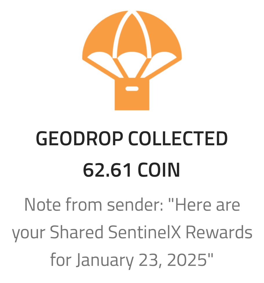 LewSales's tweet photo. #CoinApp ..Average Amount for a Daily Reward.
Thanks to all that use my #SentinelX..!!
I found a geodrop and collected 62.61 COIN! https://t.co/xZNlwhTZQ3 https://t.co/PUIkhUxuuE