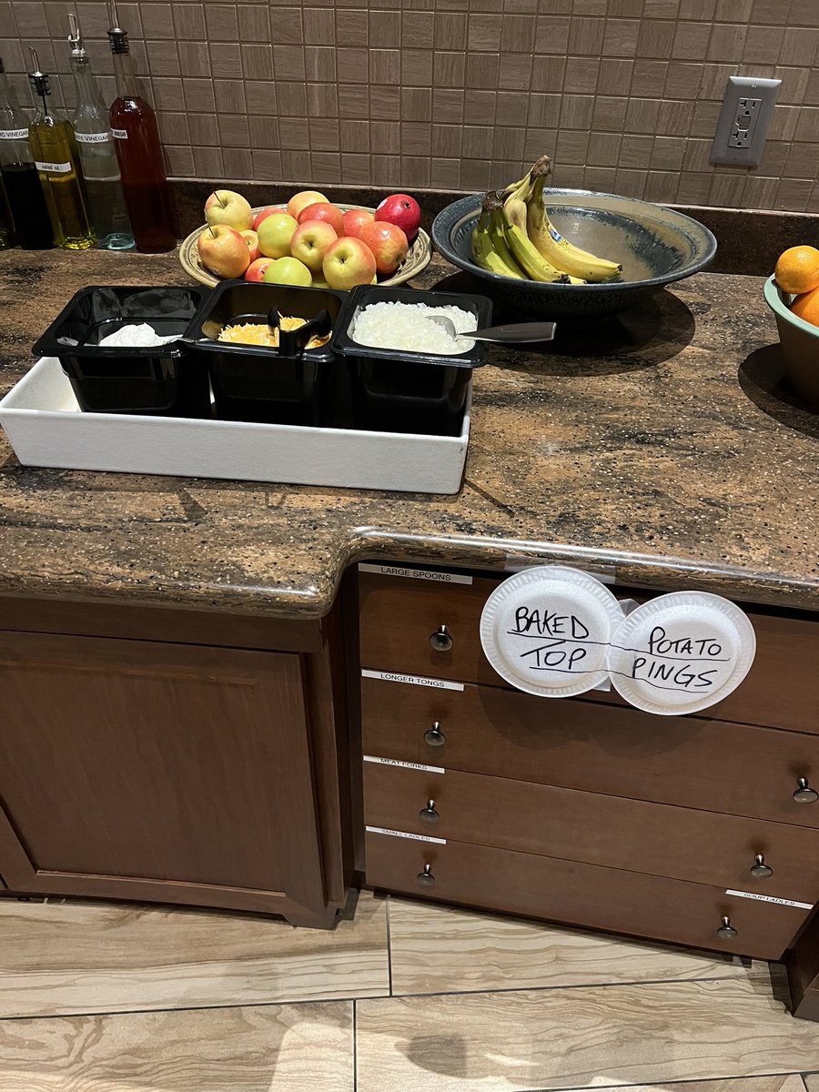 MonkSimonOSB's tweet photo. Here is a funny. I am table waiter in the monastery and wanted to make a sign for Baked Potato Toppings. I realize it kind of looks like Baked Top Potato Pings. 😂 I hope someone gets a laugh out of it like the other table waiter and I did. Not going to change it, lol. https://t.co/prksXTU0re