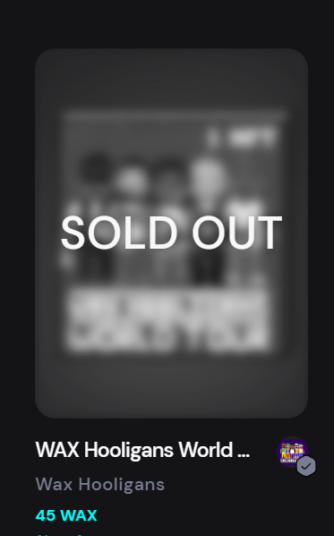 WAX Hooligans (@waxhooligans) on Twitter photo Thank you #WAXFAM for showing up for the WAX Hooligan World Tour Drop, we SOLD OUT!
We are also sitting in a Top Drop spot on <a href="/neftyblocks/">NeftyBlocks</a>.
Appreciate the support for our #NFTCollection, much more to come in 2025.
Launch Pack drop still available!
#WAXNFT $WAXP Thank you #WAXFAM for showing up for the WAX Hooligan World Tour Drop, we SOLD OUT!
We are also sitting in a Top Drop spot on <a href="/neftyblocks/">NeftyBlocks</a>.
Appreciate the support for our #NFTCollection, much more to come in 2025.
Launch Pack drop still available!
#WAXNFT $WAXP