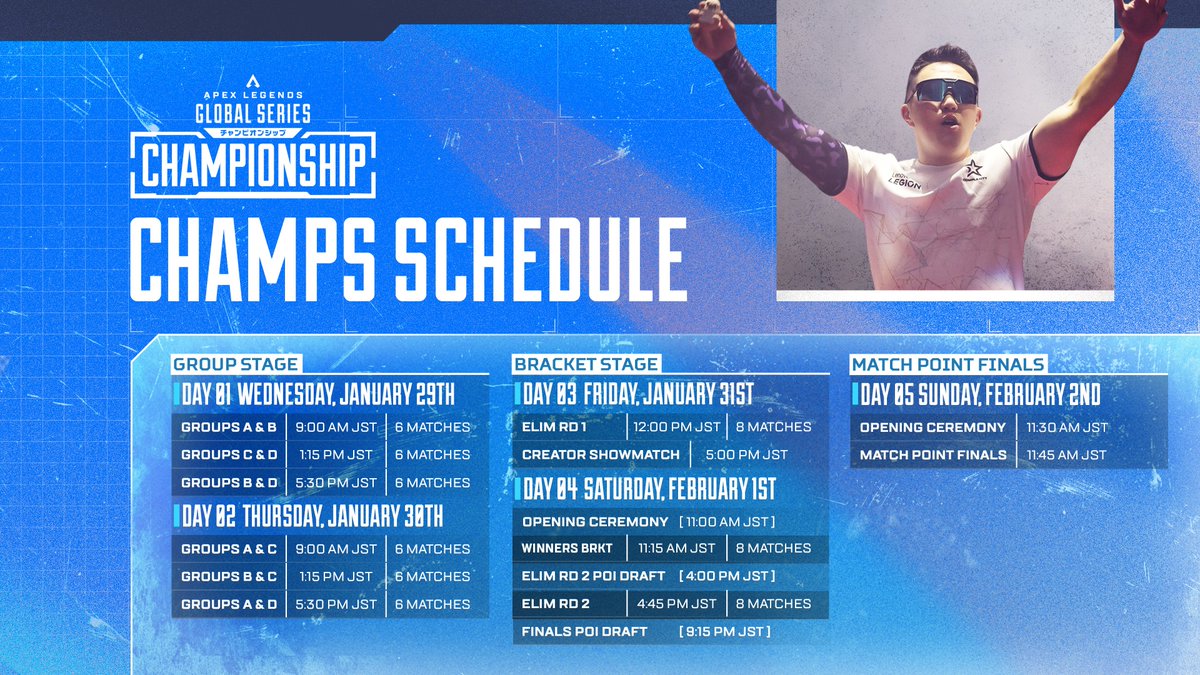 PlayApexEsports's tweet photo. 🛑Bookmark this Year 4 Champs Schedule 👇

#ALGSSapporo https://t.co/ddrHAxx6Wt