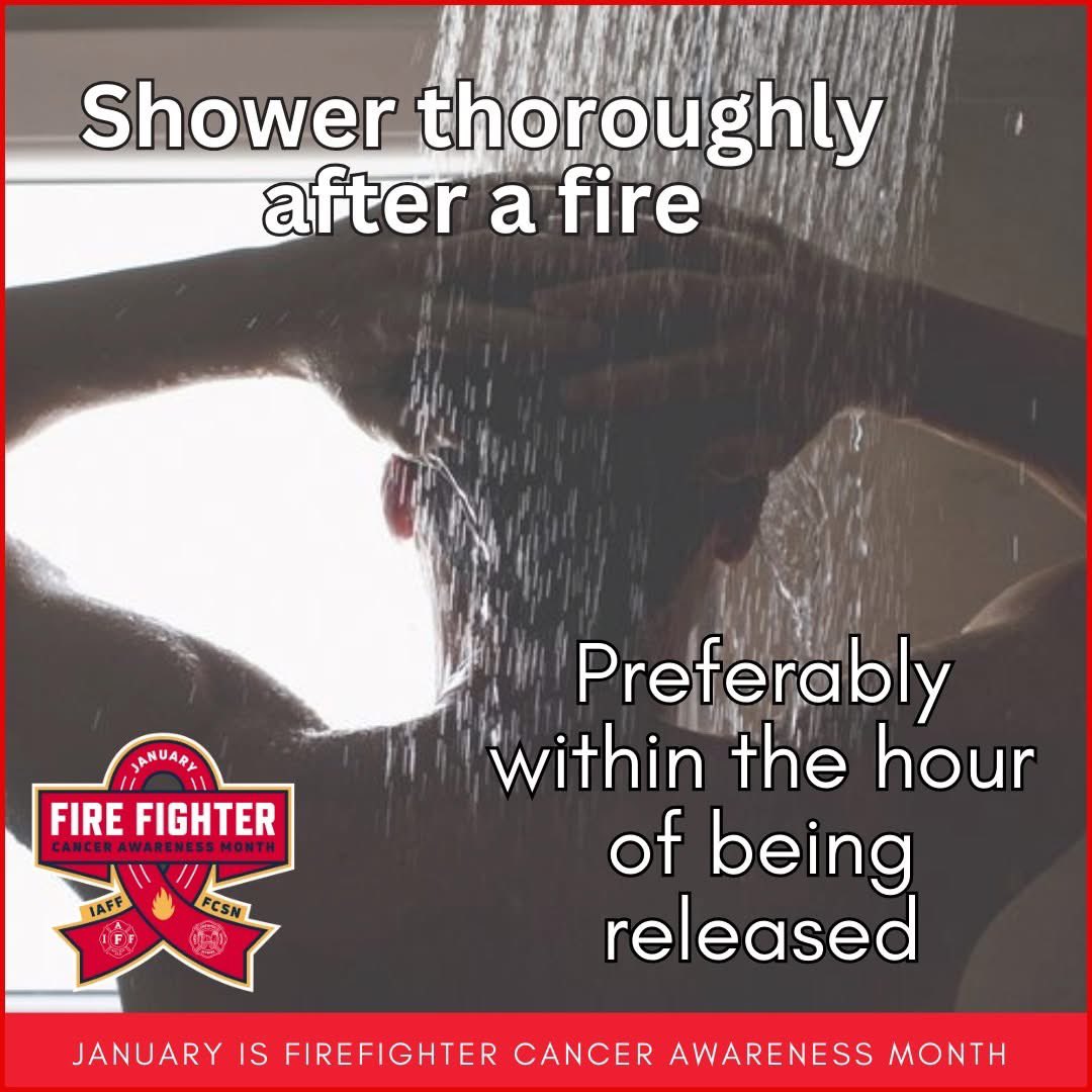 FCSNnational's tweet photo. It is a best practice to shower within the hour of being released from the fire scene.
#FFCancerMonth #FightFFCancer #Doingitright https://t.co/3sGZWBXKlt