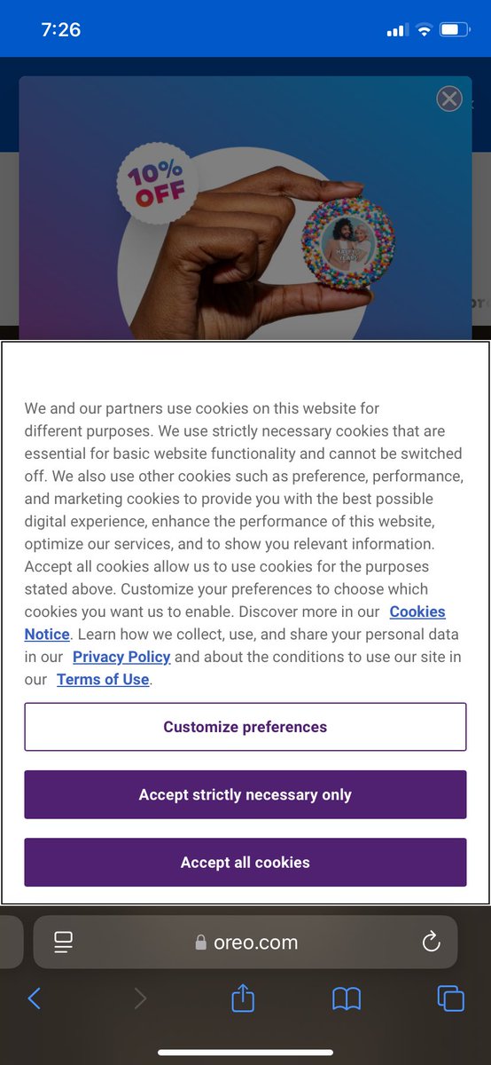 cameronbelt's tweet photo. I accepted them. I’ll be waiting. Don’t disappoint me @Oreo https://t.co/6JJs2CXgrq