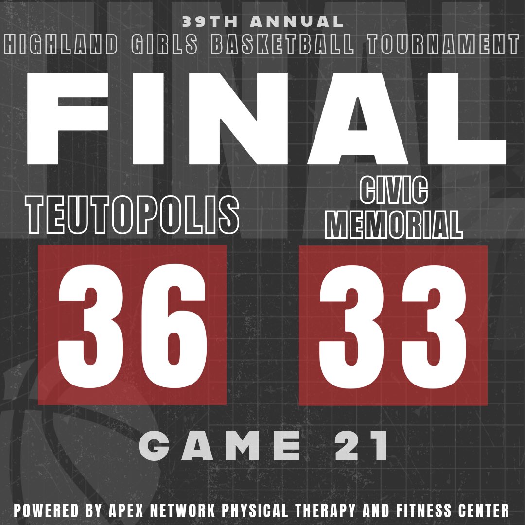 Highland Apex Physical Therapy and Fitness Center Girls Basketball Tournament Game 21 final