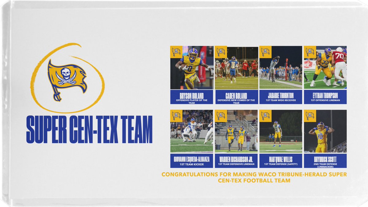 Coach Carp (@jermainecarpent) on Twitter photo Congratulations to these young men for being named to the <a href="/wacotrib/">Waco Tribune-Herald</a> Super CenTex Football Team! <a href="/QwaeWillis1/">Marqwae “Qwae” Willis</a> <a href="/th3gio/">Giovanni Esqueda-Almanza</a> <a href="/bryson253/">2BrysonR</a> <a href="/cadenr254/">Caden Roland</a> <a href="/brydrick2/">Brydrick Scott</a> <a href="/D1favo/">Warren Richardson #19 🏈🐑</a> <a href="/EythanThompson/">Eythan Thompson</a> <a href="/J_thorn1on_/">Jabarie Thornton</a> Congratulations to these young men for being named to the <a href="/wacotrib/">Waco Tribune-Herald</a> Super CenTex Football Team! <a href="/QwaeWillis1/">Marqwae “Qwae” Willis</a> <a href="/th3gio/">Giovanni Esqueda-Almanza</a> <a href="/bryson253/">2BrysonR</a> <a href="/cadenr254/">Caden Roland</a> <a href="/brydrick2/">Brydrick Scott</a> <a href="/D1favo/">Warren Richardson #19 🏈🐑</a> <a href="/EythanThompson/">Eythan Thompson</a> <a href="/J_thorn1on_/">Jabarie Thornton</a>