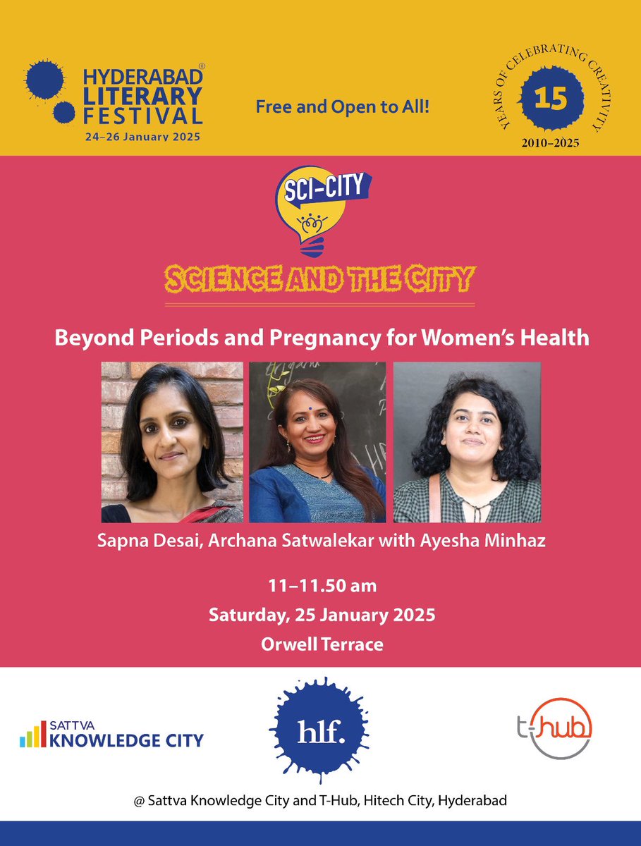 Ponnari Gottipati (@ponnarig) on Twitter photo 🌸 Gynic issues affect women of all ages impacting every aspect of life. Many endure in silence or fight alone to be taken seriously. Let’s break the silence on women’s health!
📍Join us for this conversation <a href="/HydLitFest/">Hyderabad Lit Fest</a>
🙏 #ScienceAndTheCity for the opportunity to curate this 🌸 Gynic issues affect women of all ages impacting every aspect of life. Many endure in silence or fight alone to be taken seriously. Let’s break the silence on women’s health!
📍Join us for this conversation <a href="/HydLitFest/">Hyderabad Lit Fest</a>
🙏 #ScienceAndTheCity for the opportunity to curate this