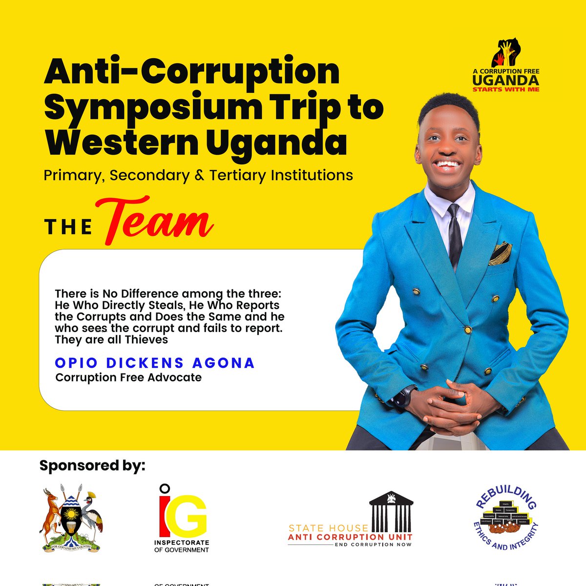 Mwijukyeivan's tweet photo. The corruption fight is on #noroomforcorruption @IGGBetiKamya @IGGUganda @MoICT_Ug @AntiGraft_SH @edthnaka @ShieldInvestors
"For God And My country" https://t.co/FnljlkChxC