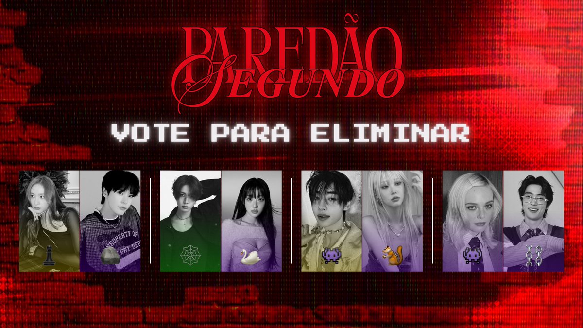 ꮽ͏ 📹  ͏ֺ ͏𝐒𝐄𝐆𝐔𝐍𝐃𝐎 𝐏𝐀𝐑𝐄𝐃𝐀̃𝐎: vote para eliminar uma dupla.