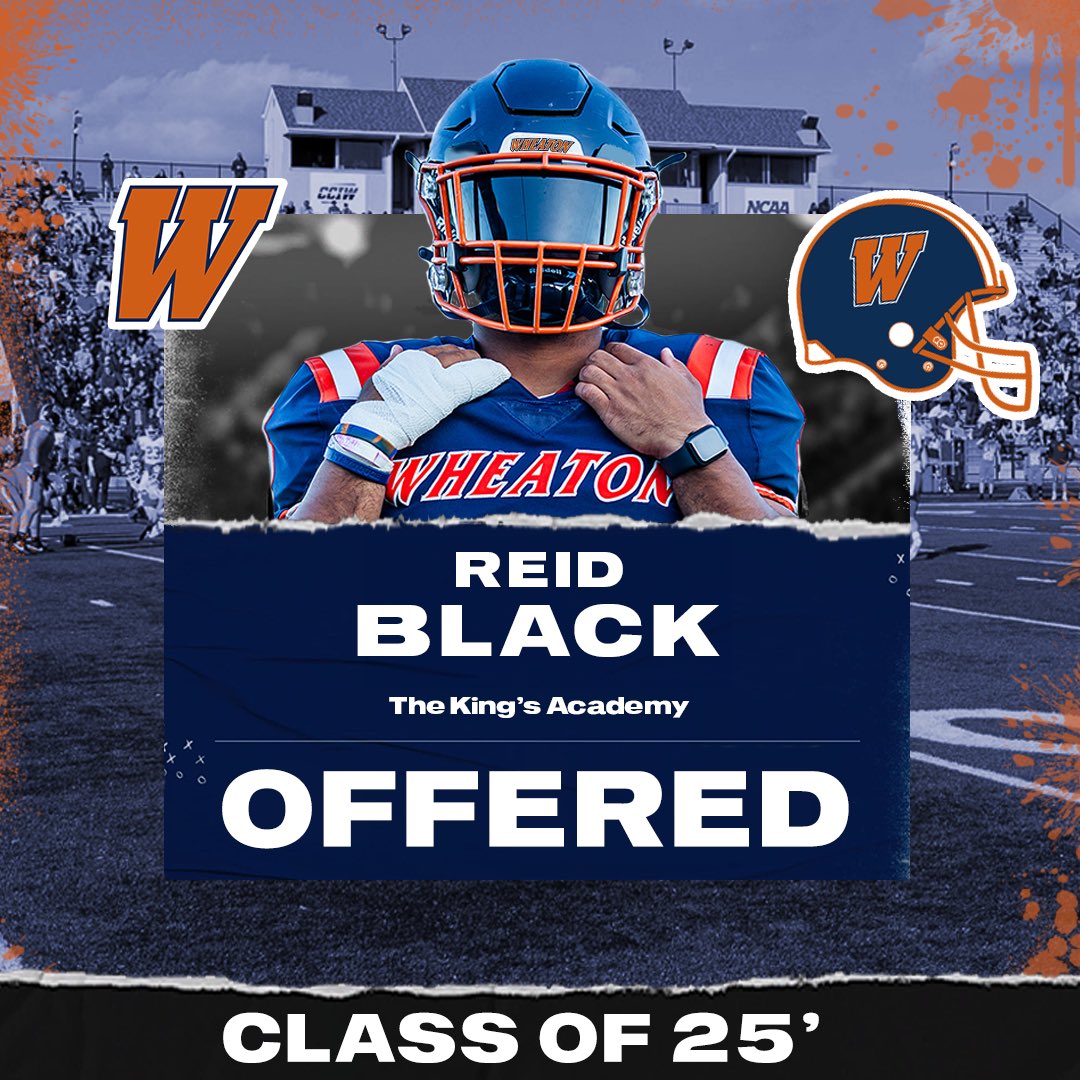 ReidBlack_'s tweet photo. Blessed to receive an official offer from Wheaton College! Grateful for this opportunity!
#rollthunder

@WheatonFB @Coach_JScott @_CoachSwider @GerikGarlington https://t.co/OujwnTtRQB
