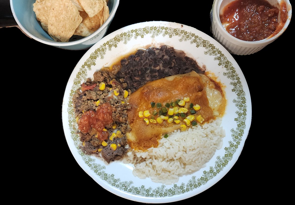 robert_weiter's tweet photo. @yappydagger @ArtisanaMarket @InstantPot @Jennifer329235 @2MenSalsa @ParnellChef @KikkomanKitchen @BobsRedMill @bigelowtea @MapleLeafFarms @AVestige1 @marketwagon @NinjaKitchen @stubbsbbqsauce @CutwaterSpirits @DukesMayonnaise @TheBlockWebster @Costco @RollingLawnsIL @AmericanPieCo @UPS @Oberweis @toadspigs @guinness @FreshThymeFM @rootsrundeepnv @FaziosFoods @OreIdaPotatoes @SpottedCow_Wisc @TABASCO @CompanionBaker @cupofpipers @CedarsFoods @Kaldis_Coffee @StChasCC @KillerBread @Chef_Kara @Target @OakBeveragesInc @MaullsBBQ @BreveCoffees @sbrbbq @LeaguesCup @AppleTV @CahokiaR @Cuisinart @LAGalaxy @SamsClub @gothamgreens @KnorrUK #Taco & #burrito #Thursday -tacos de carne molida, wheat tortilla, black beans, long grain white rice, cheese, bean and corn enchilada, black beans, white rice, heated tortilla chips and salsa with traditional lemonade. #Mexican #ethnic #homemade #Scratchmade #supper #dinner https://t.co/WaU5ysKIiM