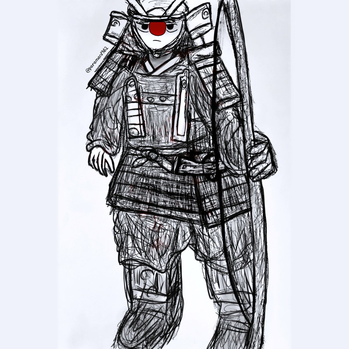 Bomdong0304's tweet photo. Heian period 
Japanese armor ō-yoroi (大鎧)
#CountryHumans
#countryhumanjapan 
#カントリーヒューマンズ
#カントリーヒューマンズ日本 https://t.co/2IYhmbCvkR