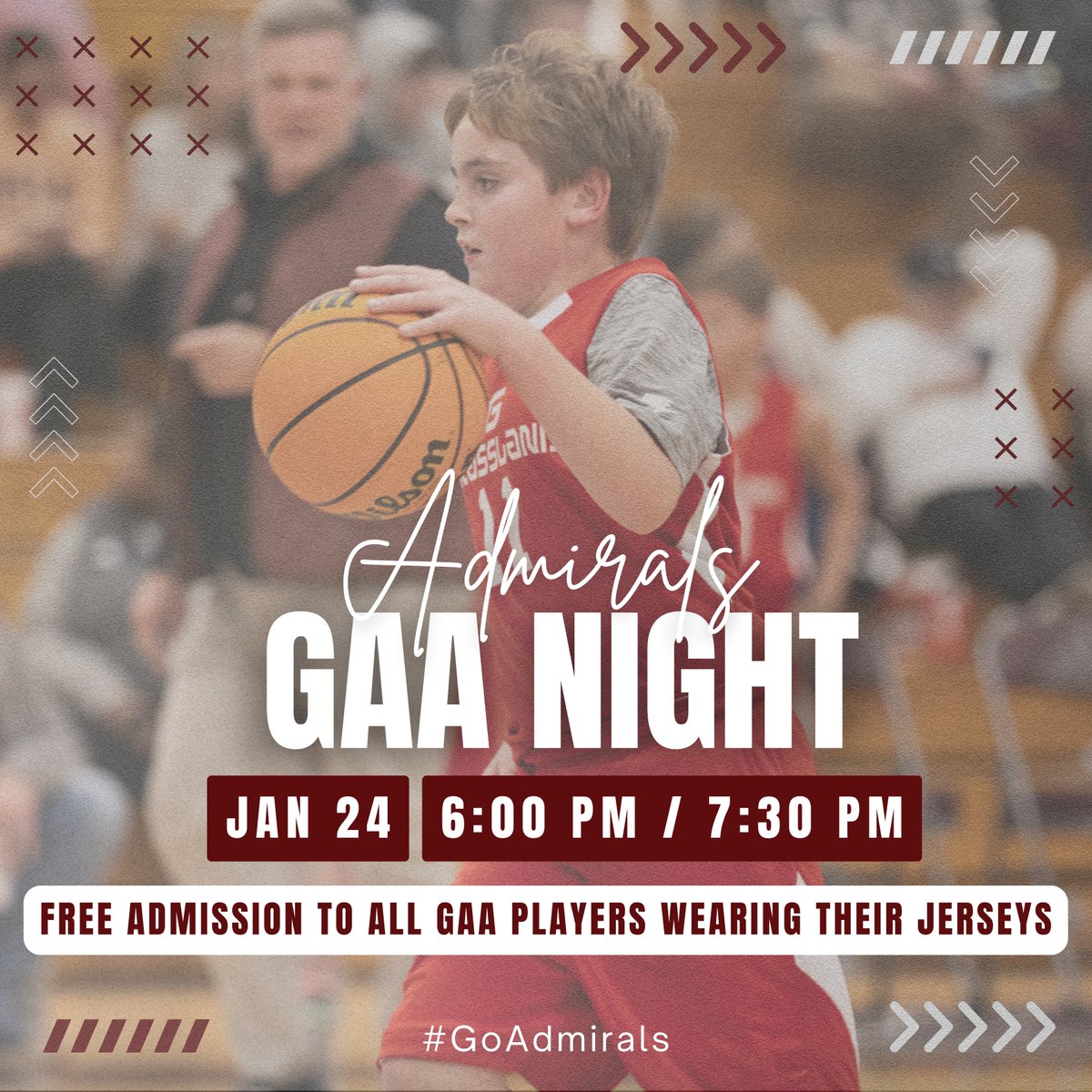 Franklin Admirals Athletics (@wcsfhssports) on Twitter photo πGAA at FHSπ
This Friday night is GAA Night at FHS for the Ads game against Ravenwood. All players in the 6U, 8U, 10U, and 12U divisions that wear their GAA jerseys will be admitted FREE!!!
<a href="/playgrassland/">Grassland Athletics</a>
#GAA #GoAds πGAA at FHSπ
This Friday night is GAA Night at FHS for the Ads game against Ravenwood. All players in the 6U, 8U, 10U, and 12U divisions that wear their GAA jerseys will be admitted FREE!!!
<a href="/playgrassland/">Grassland Athletics</a>
#GAA #GoAds