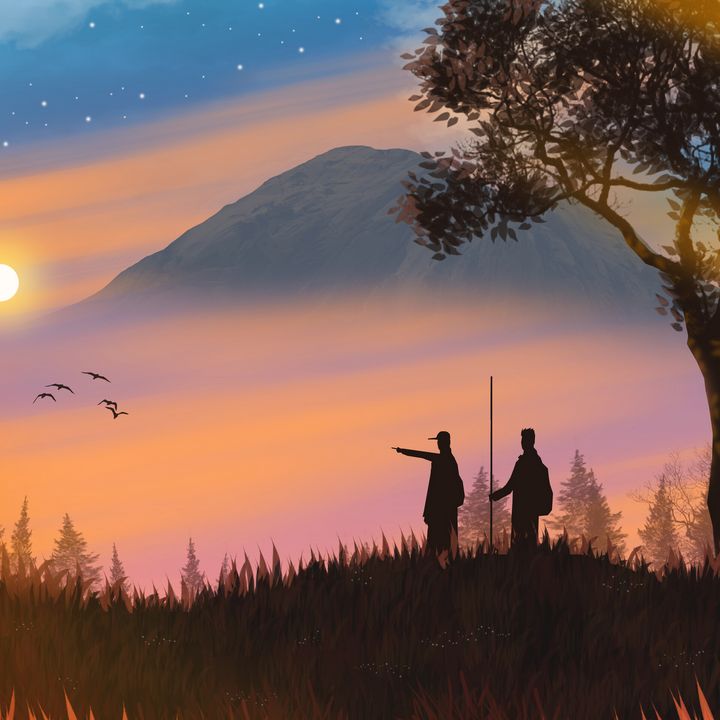 RitongaArtwork's tweet photo. Art of the Day: "Sunset Scenery". Buy at: https://t.co/z22jj5Wb7p https://t.co/sVzd6Wv3TG