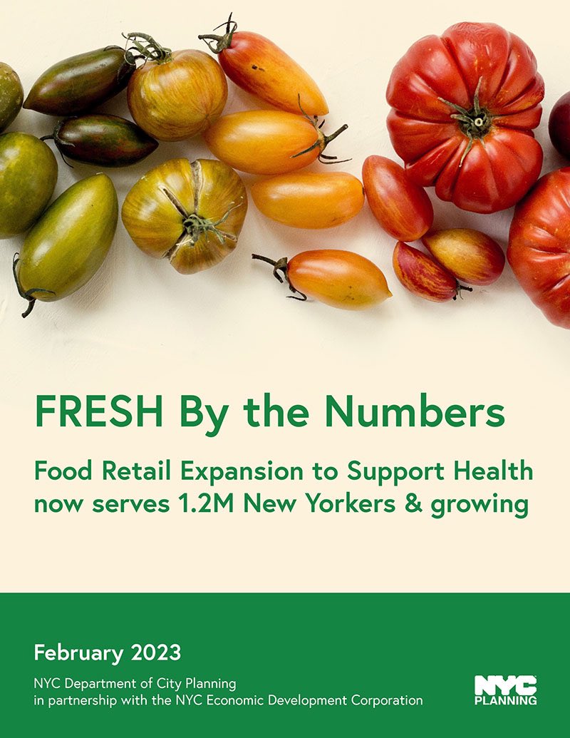 Let’s talk about ways to address food deserts.

A corner store is great + convenient—but they often don’t carry a large amount of fresh foods.

One way NYC addresses this is providing zoning incentives so that new bldgs will include a market below. It’s called “FRESH” program.