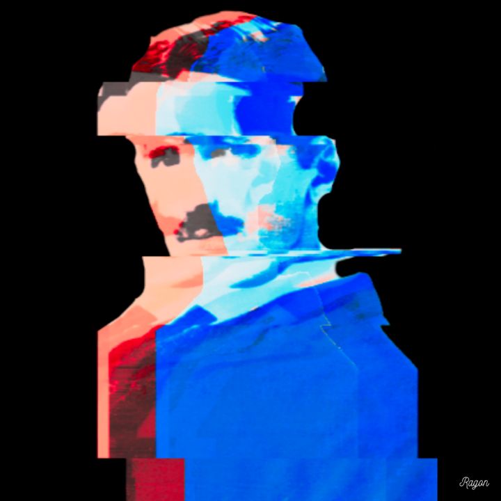 GeraldineRagon's tweet photo. Art of the Day: "Tesla". Buy at: https://t.co/g4K9UL1KpE https://t.co/4P3lIir1fl