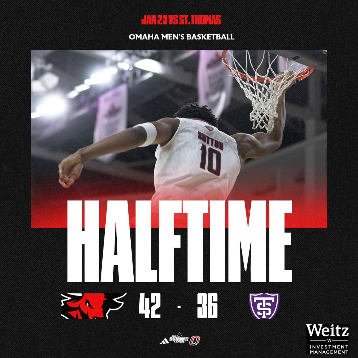OmahaMBB's tweet photo. Mavericks up by 6 at the half!

#OmahaMBB https://t.co/6Mv57cvREU