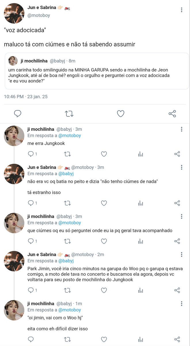idkmboo's tweet photo. Uma #jikookau #minkookau - Mochilinha 

Onde Jimin nunca foi uma pessoa ciumenta com seus namorados e bom, Jungkook não era seu namorado, ainda não. https://t.co/HM58yqpson