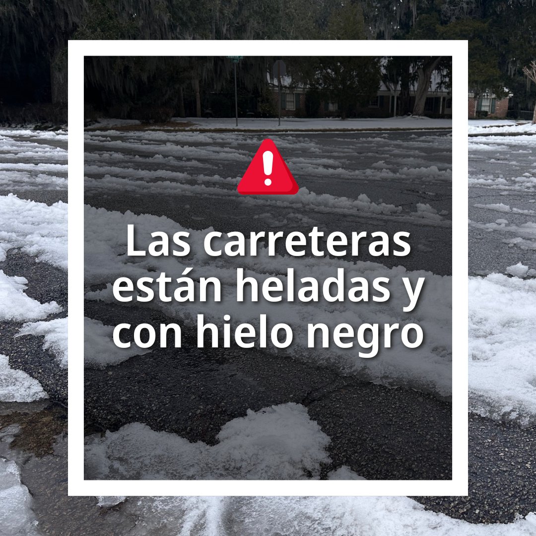 Las carreteras siguen heladas y el hielo negro es casi invisible. Evite conducir a menos que sea absolutamente necesario para protegerse y proteger a los demás.