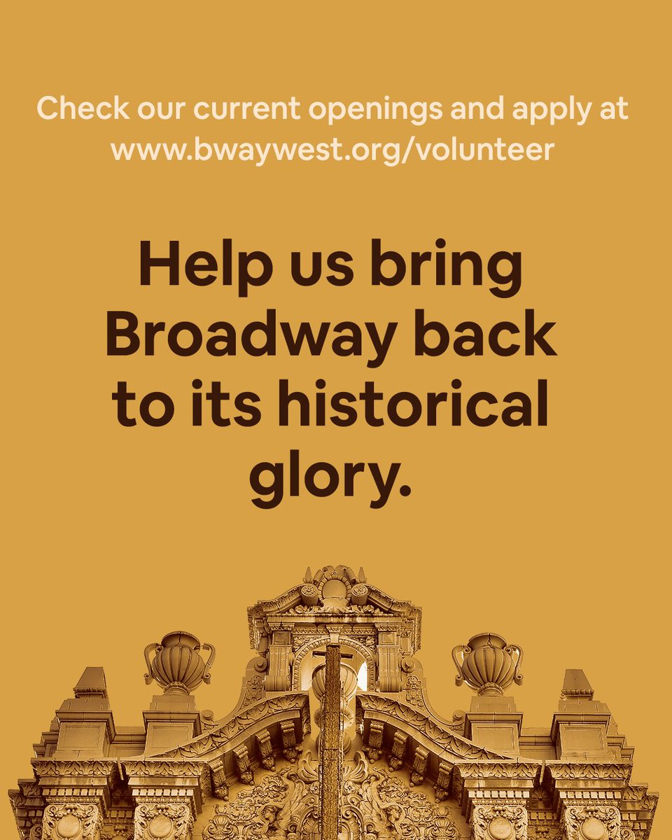 Do you love #DTLA’s historic charm? Want to be part of something BIG? Join us at Broadway West as we work to reactivate the iconic theaters that once lit up Los Angeles. 🌟