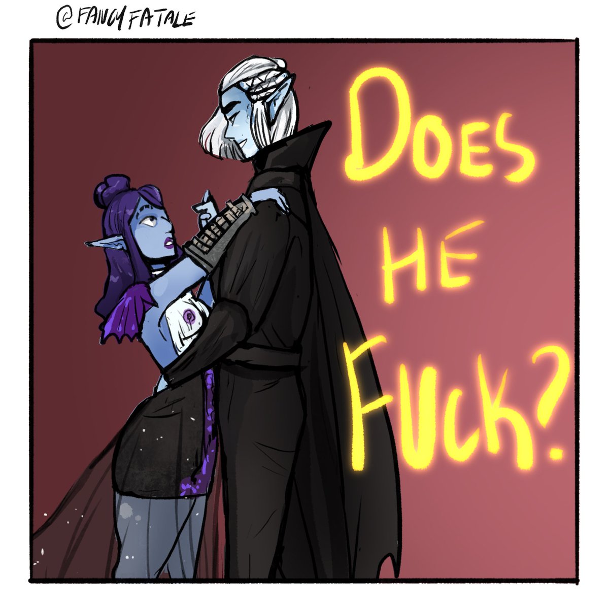 FancyFatale's tweet photo. FUZZY DUCK. Thallan! The magical wizard who fucks! Finally 6 years later i banged the dragon! Alonsy! 

#comic #minicomic #myart #dnd #dndcomic #elf #wizard #illustration #digitalart  #shipdynamics https://t.co/ebRkcAFnJ4