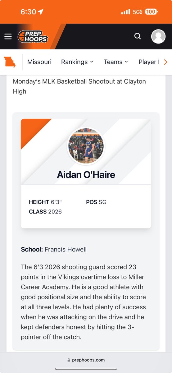Thank you <a href="/PrepHoopsMO/">Prep Hoops Missouri</a> for the write up. <a href="/FHHSVikingHoops/">Howell Basketball</a>