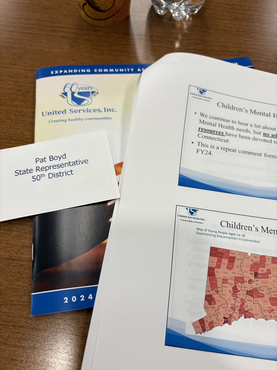 Pat Boyd (@reppatboyd) on Twitter photo Meeting tonight with the Board and Staff of United Services of Connecticut. The Mission of US is “to create healthy communities in Northeastern Connecticut through mental health and social services”.  More info can be found at unitedservicesct.org Meeting tonight with the Board and Staff of United Services of Connecticut. The Mission of US is “to create healthy communities in Northeastern Connecticut through mental health and social services”.  More info can be found at unitedservicesct.org