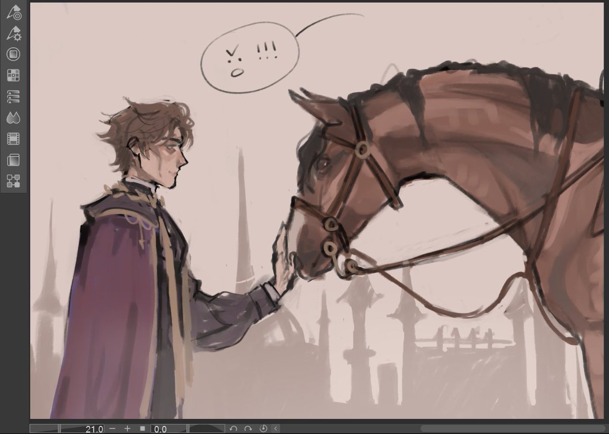blooddrawn_'s tweet photo. little sketch of prince!viktor and knight!jayce's horse :] she definitely likes viktor more than jayce bc viktor prolly sneaks her treats and stuff. jayce is definitely not jealous #Viktor #jaycetalis #arcane https://t.co/IRbAJlYp7W
