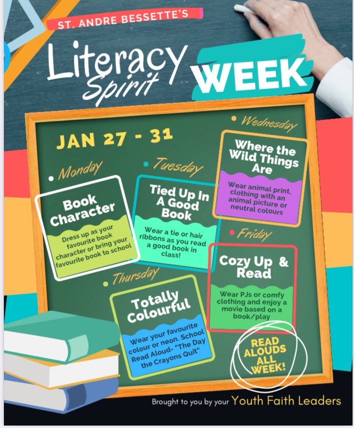Hawksat25's tweet image. YFL is hosting a Literacy Spirit Week starting Monday. Activities include creative writing, word mix + more. Let’s have fun together #SABFamily! 🙌🏾🫶🏾📚📝 #DPCDSB