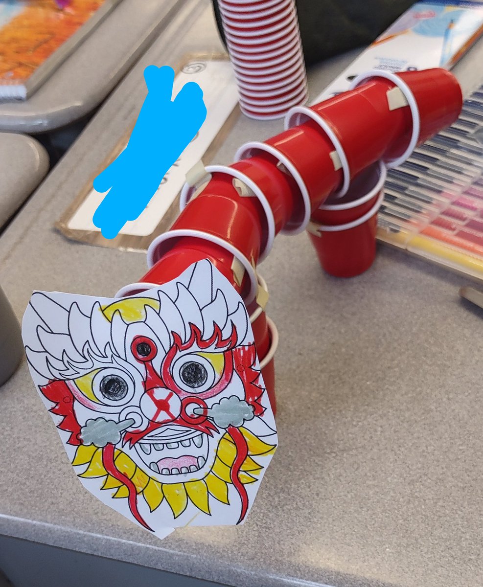 knittingteacher's tweet photo. Lunar New year steam challenge. It has been a while since our last challenge. It was fun to see how creative the groups were in creating a dragon. https://t.co/Wkj353SsBv